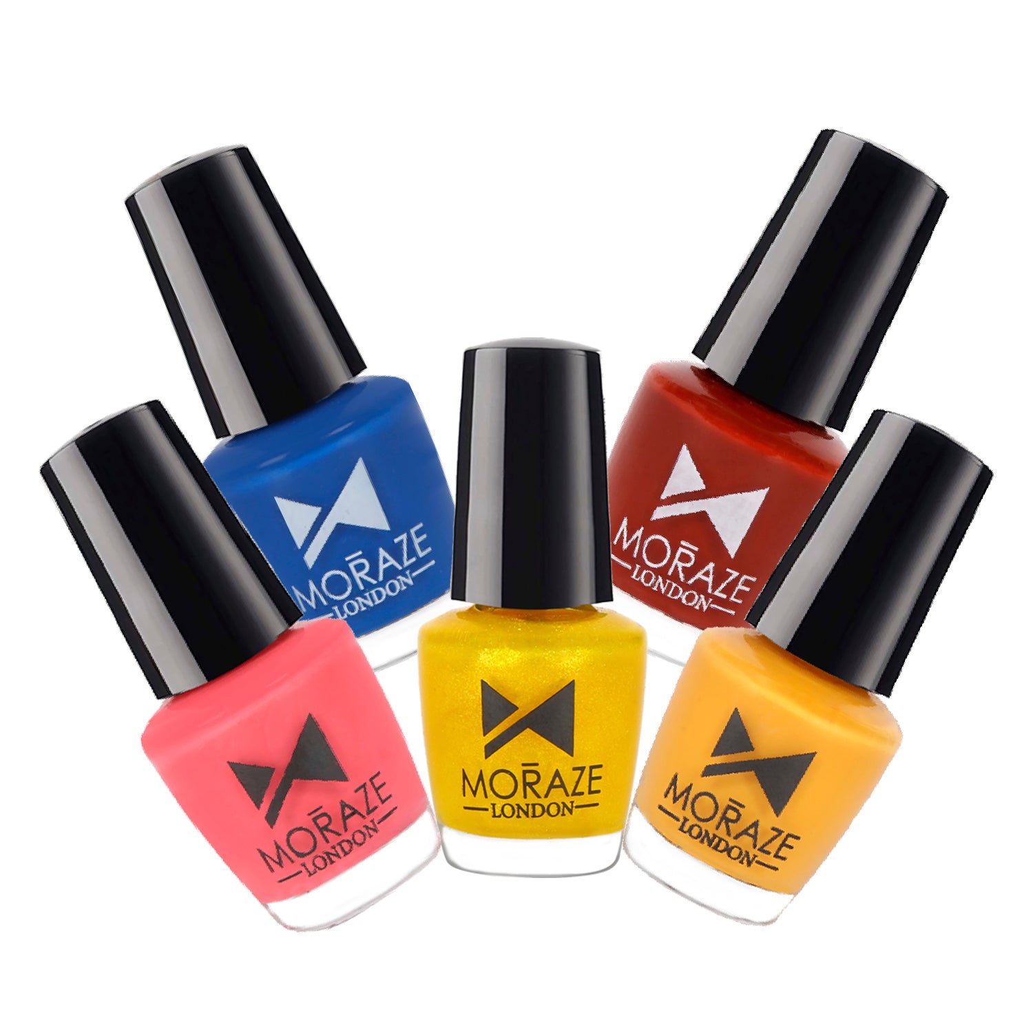 Moraze pack of 5 premium Mini Nail polish - 5ml each