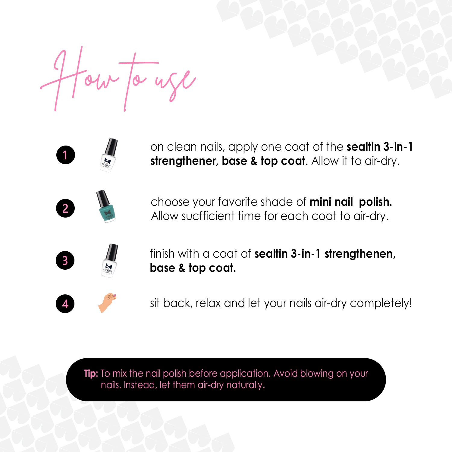 Moraze Premium Pack of 6 Glossy Mini Nail Paints | 5 ML Each
