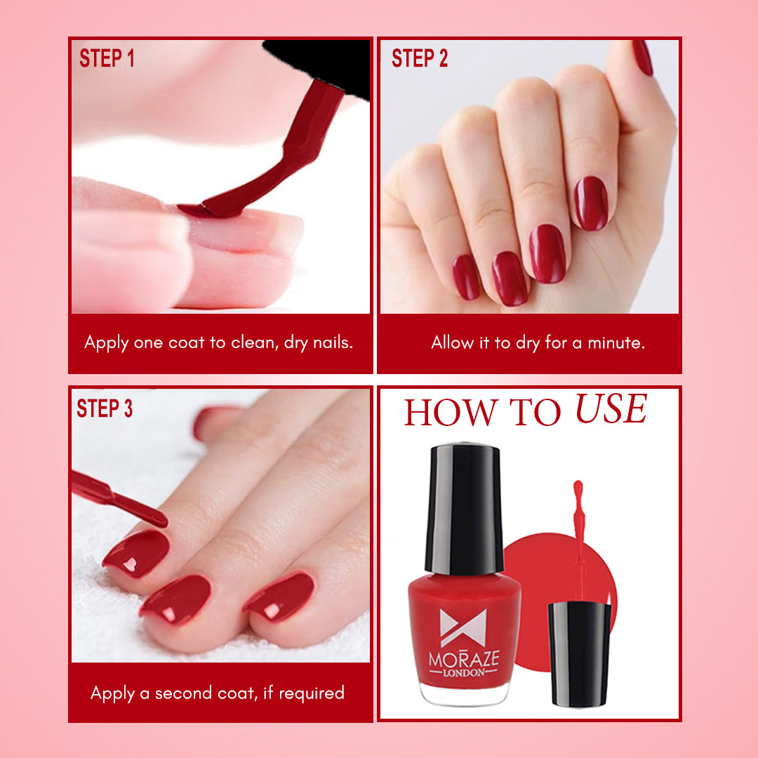 Moraze London Mini Nail Paint Kit - Pack of 10 | Glossy Finish | Highly Pigmented | Chip Free | Travel Friendly Nail Polish Set