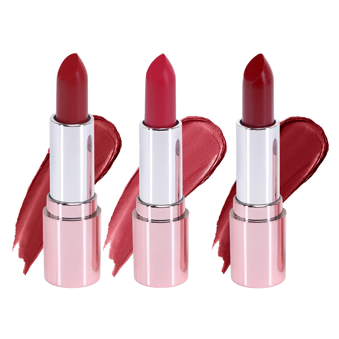 Moraze Matte Lipstick Trio – Bold & Moisturizing