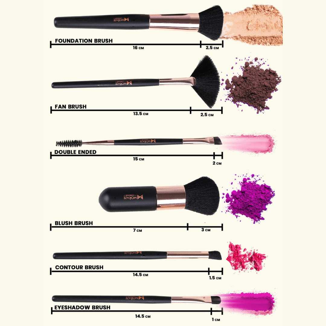 Everyday Essentials Pack of 6 Makeup Brush Set (Face + Eyes)