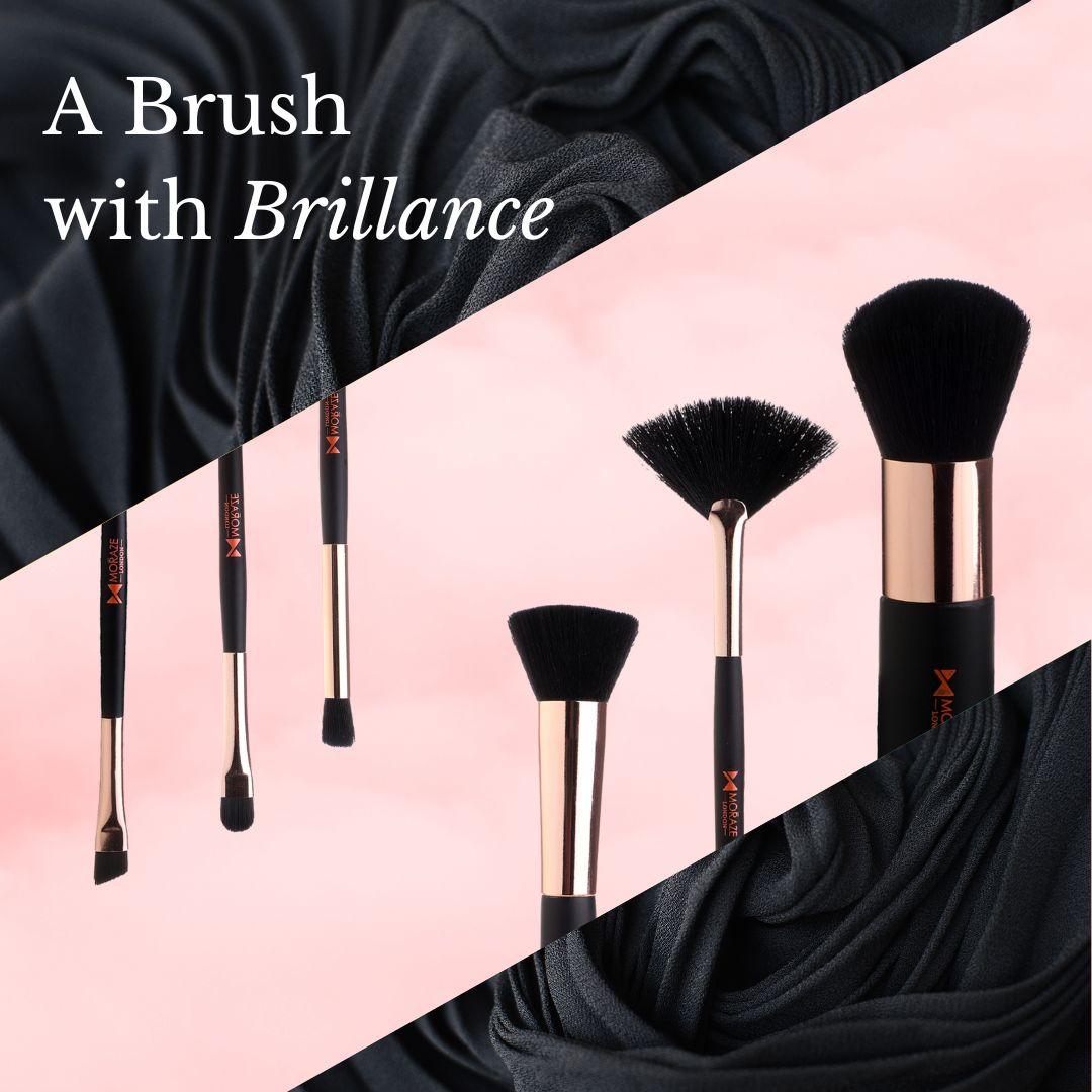 Ultra Soft Set of 6 Premium Makeup Brushes. (FREE Waterproof Eyeliner)