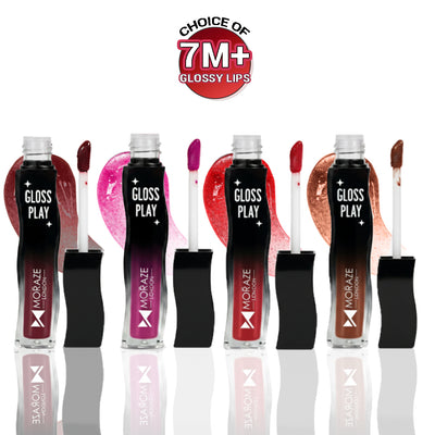 Pack of 4 Hydrating & High Shine lip Glosses