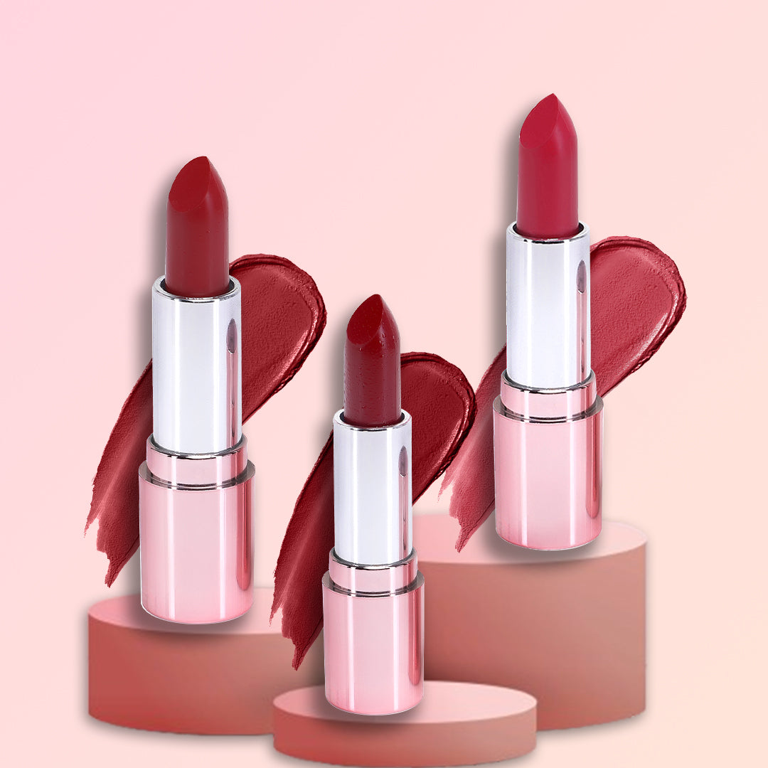 Moraze Matte Lipstick Trio – Bold & Moisturizing