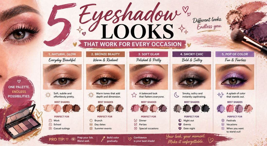 5 Eyeshadow Looks That Work for Every Occasion