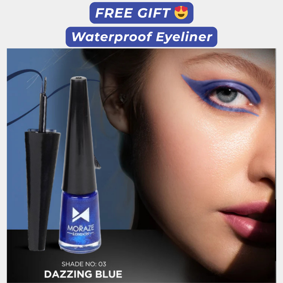 Ultra Soft Set of 6 Premium Makeup Brushes. (FREE Waterproof Eyeliner)