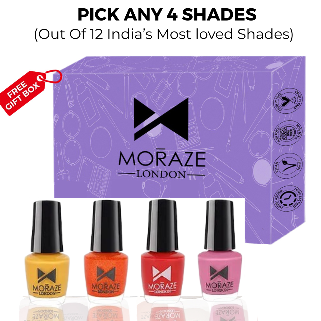 4 Glamorous Glossy Nail Polish Kit