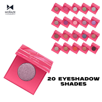 Moraze 20 Eyeshadow Shades | Pro-Pigment | Long Lasting