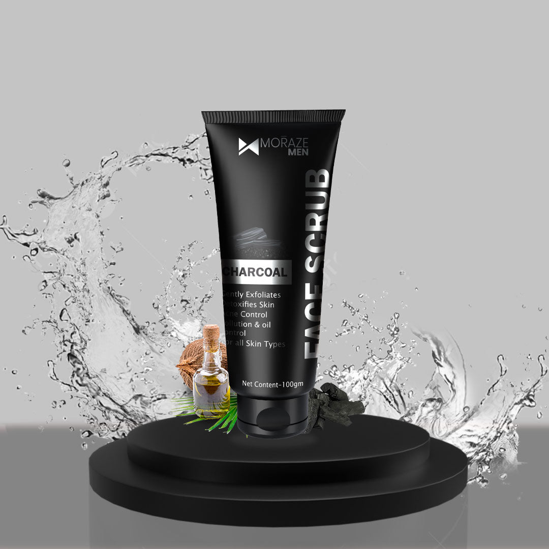 Men Activated Charcoal Face Scrub - 100ML