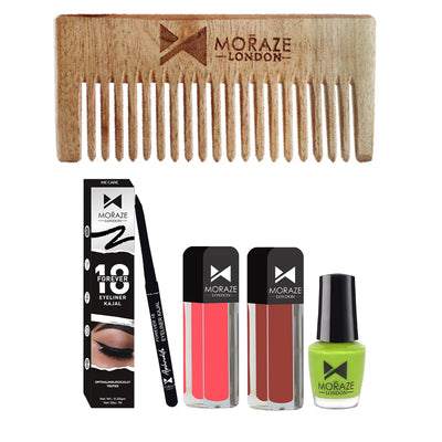 Moraze makeup combo (guess-my-name+-heart-break+-forest+-Kajal-+-comb)