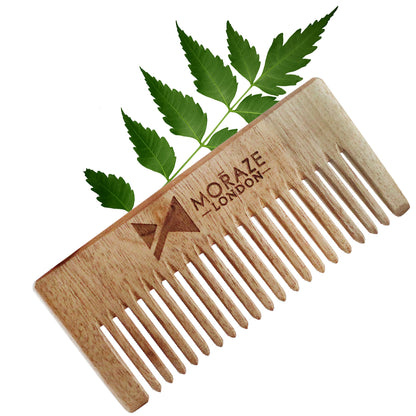 Pure Neem Wood Comb, Brown