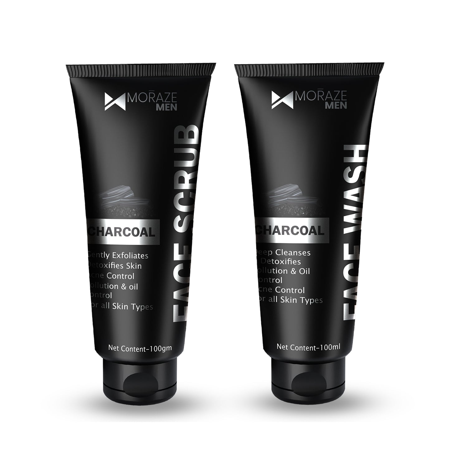 Moraze Combo of Men Face Wash and Face Scrub - 100ML each