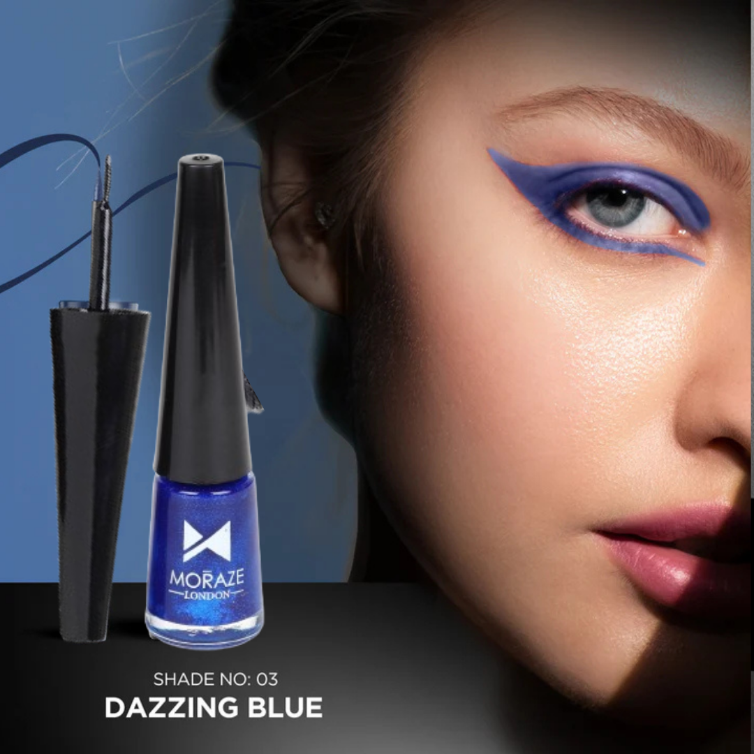 3 Glamorous Glittery Eyeliners Kit  (Green, Black, Blue)