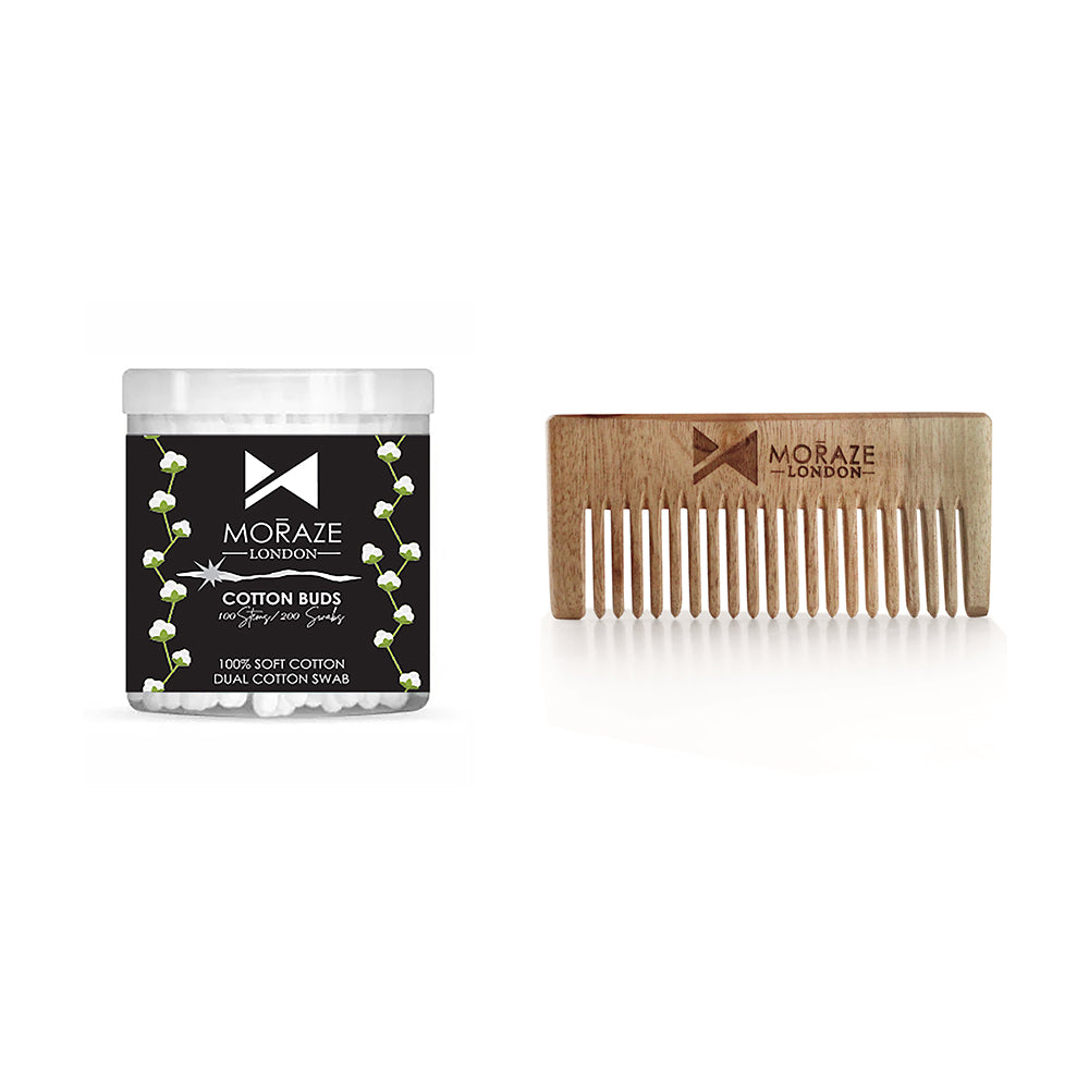 Pack of 2 Neem Combs & Ear Buds