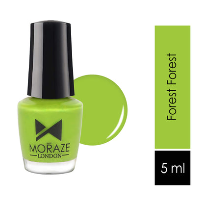 Vegan Non Toxic Moraze Nail Polish Combo Pack of 4 - Magic Moment Ibiza Sunset Hydrogen Forest-Forest - 20 ML (5 ML Each)