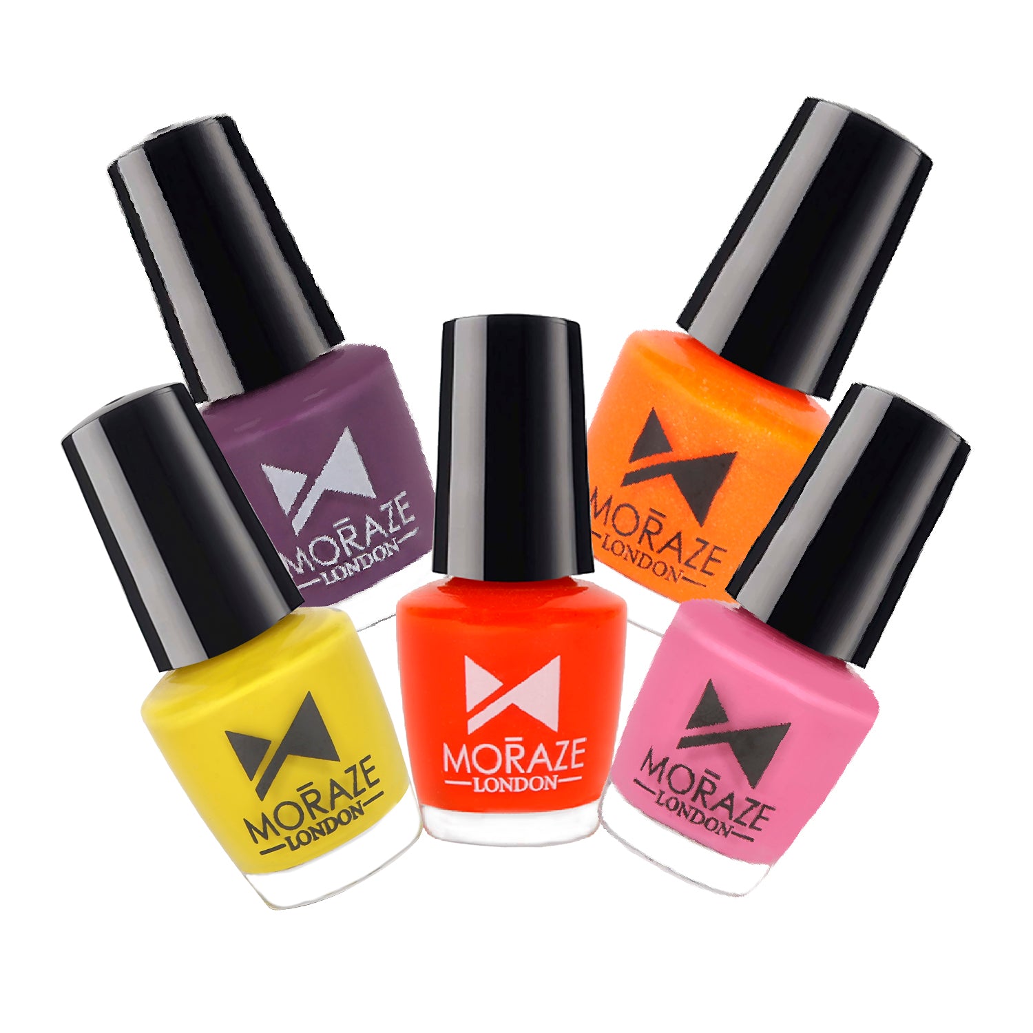 Moraze pack of 5 premium Mini Nail polish - 5ml each