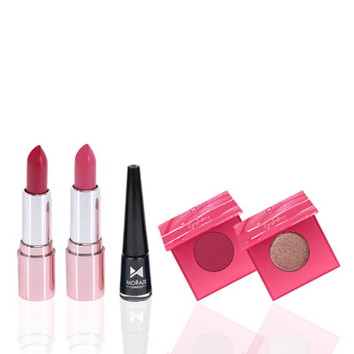 MORAZE Makeup Gift Set –Matte Lipstick, Eyeliner & Eyeshadow Combo for Women