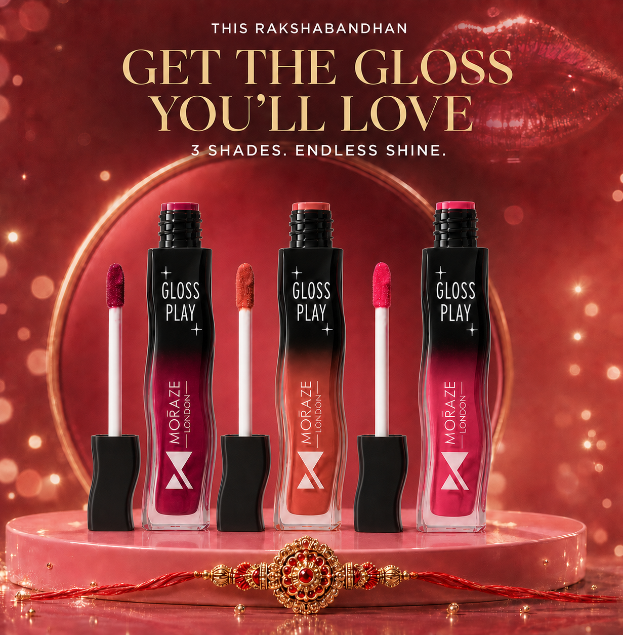 Pack of 3 Hydrating & High Shine lip Gloss