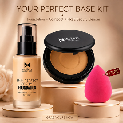High Coverage Premium Foundation + Compact Powder (Free - Beauty Blender)