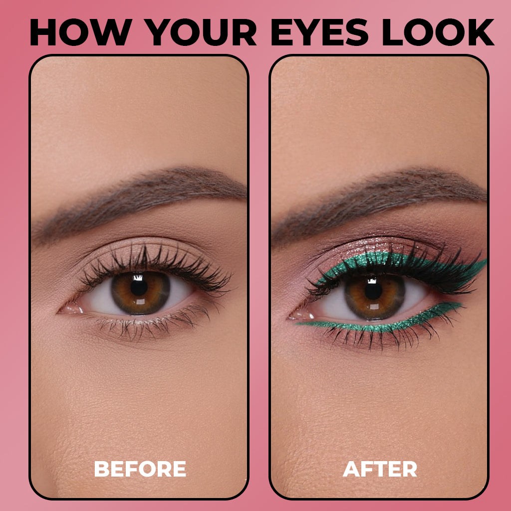 4 Stunning Eyeshadows Combo + Free Eyeliner