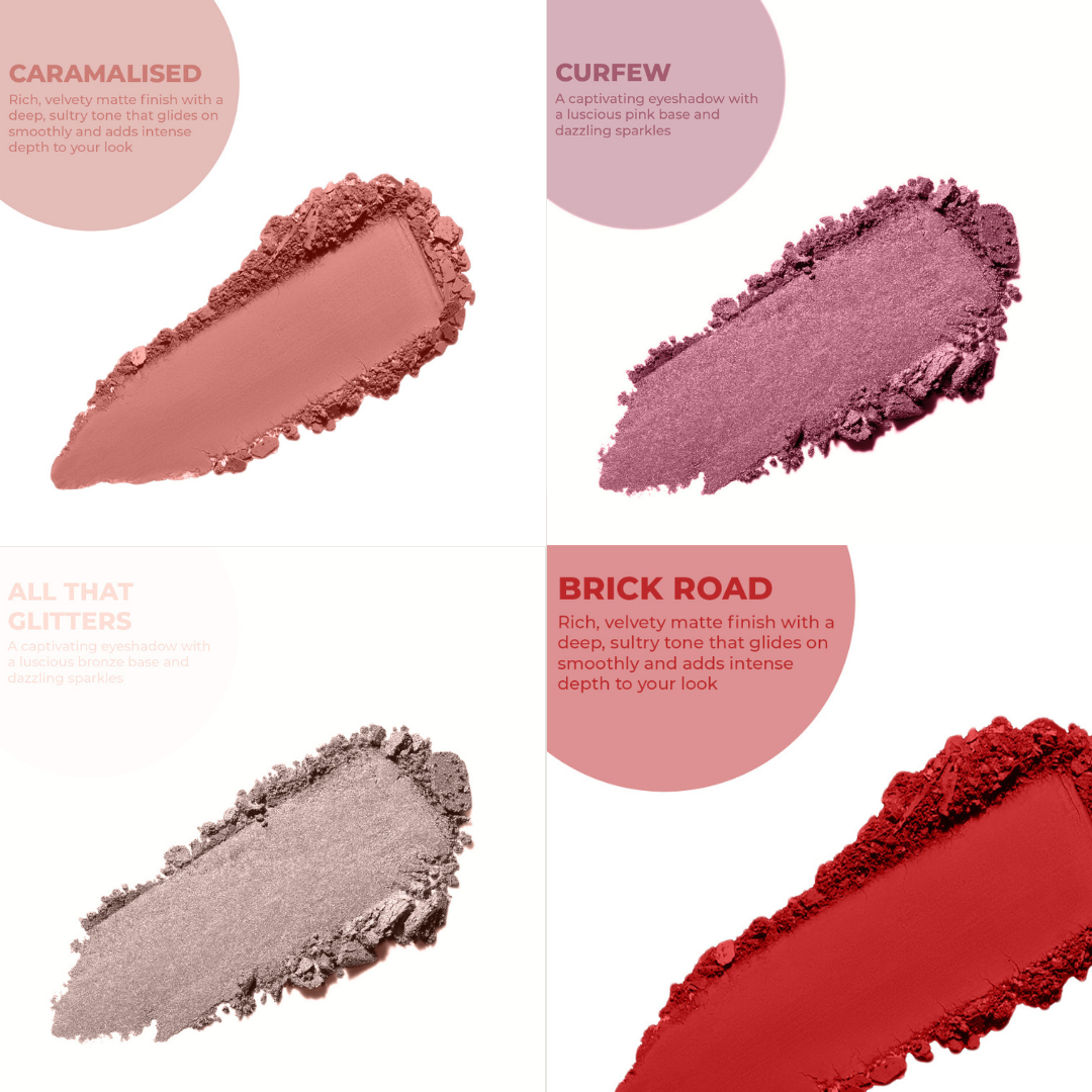 4 Stunning Eyeshadows Combo + Free Eyeliner