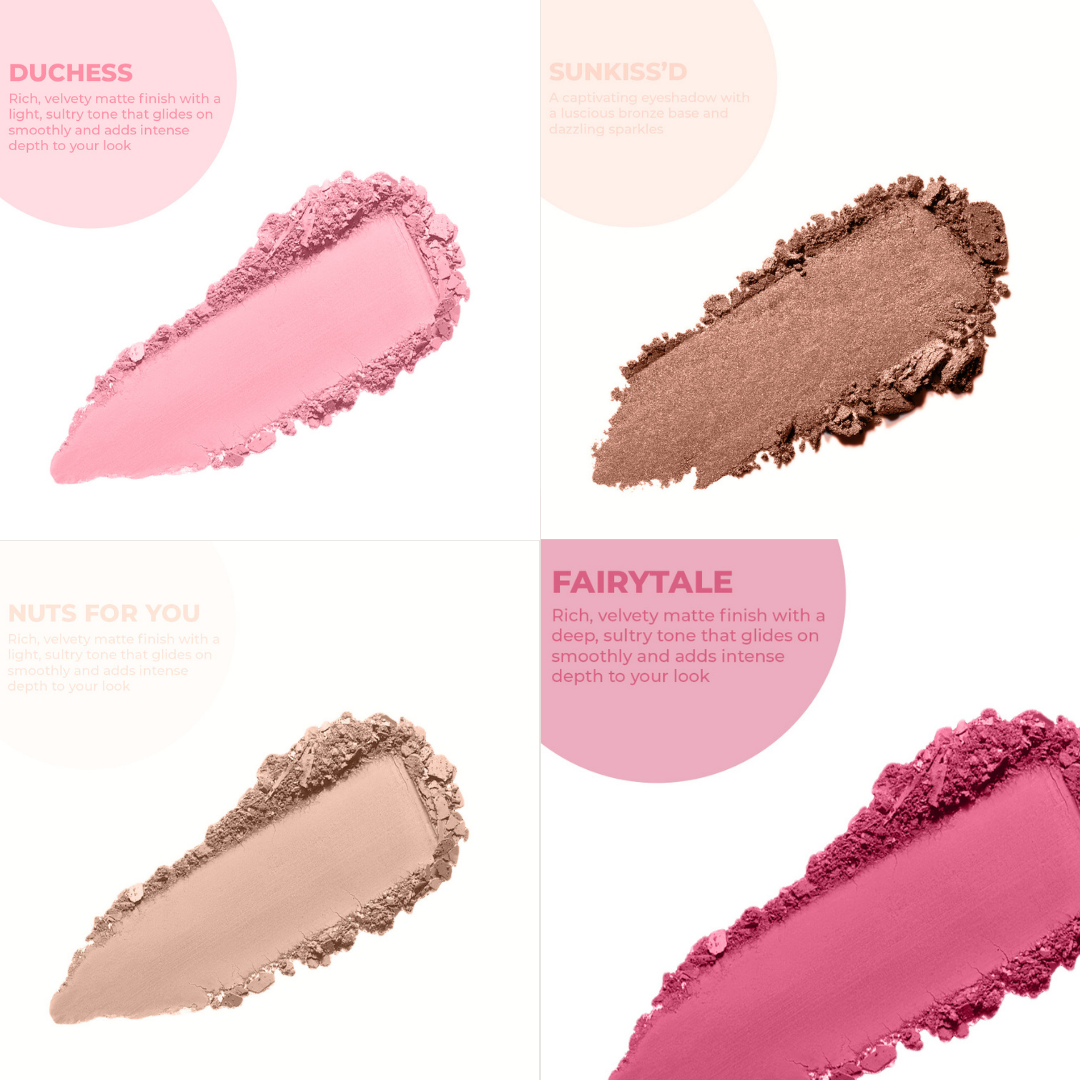 4 Stunning Eyeshadows Combo + Free Eyeliner