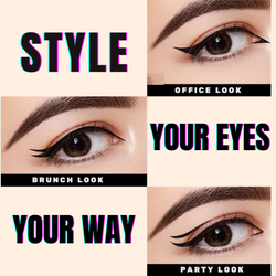Pack of 3 Glittery Coloured Eyeliners - Green, Black and Blue - alternate view