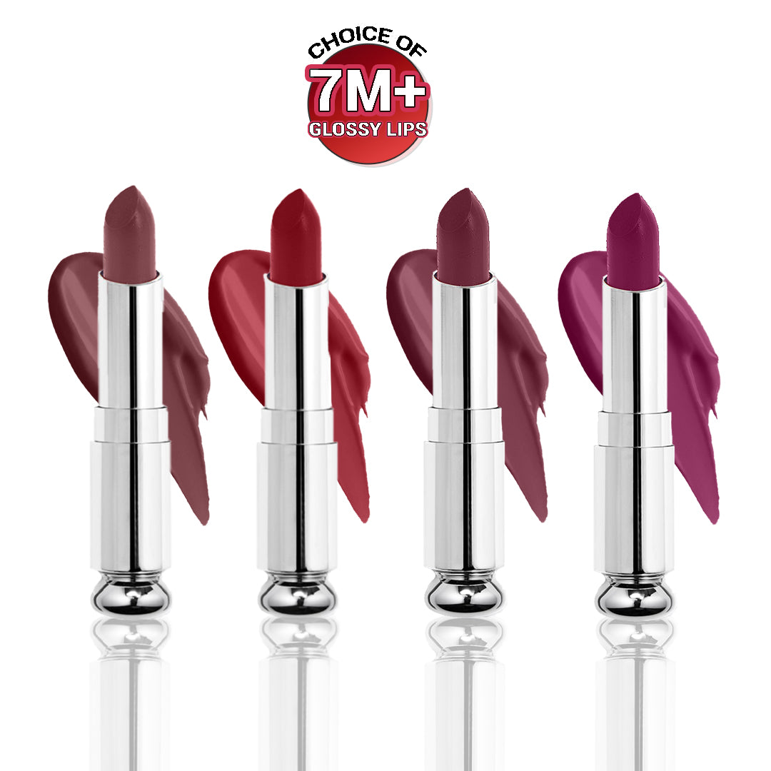 4 Ultra Soft Glossy Matte Lipstick Kit!!