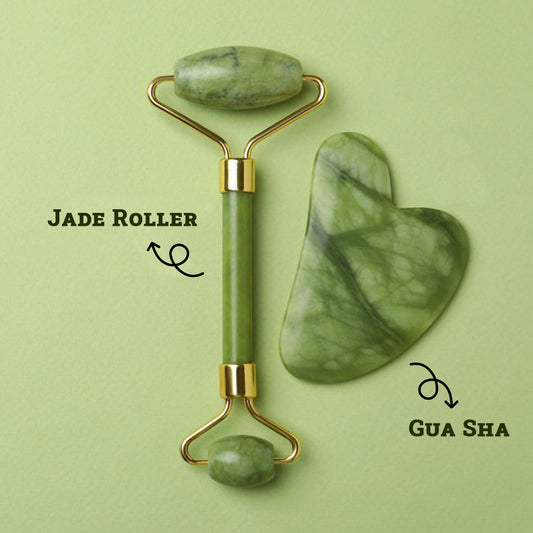 Jade Roller - Face Massager Tool with FREE Gua Sha