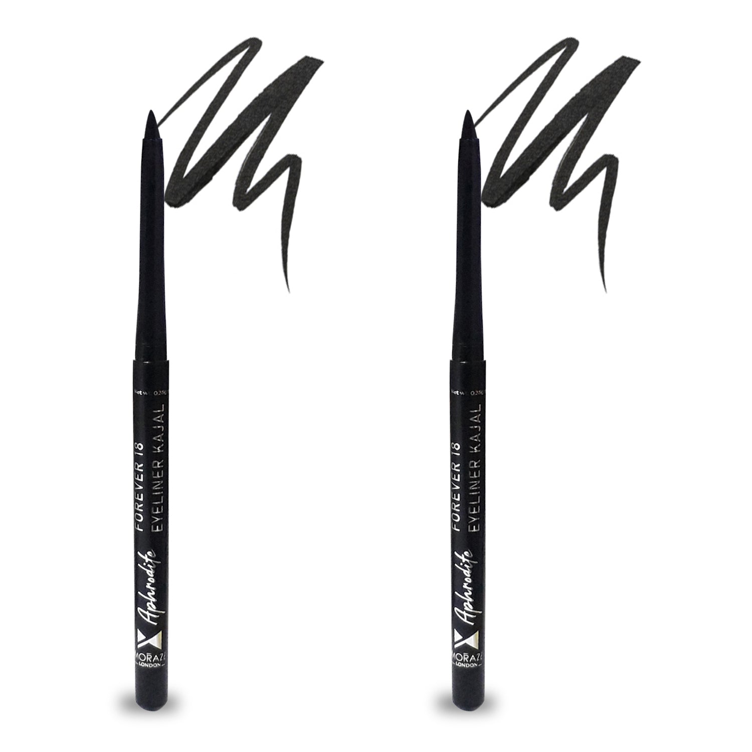 Moraze Combo Pack of 2 Kajal Smudge Proof Long Lasting Waterproof Intense Black Kajal One Stroke Highly Pigmented Kajal 0.7 GM
