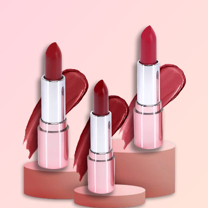 Moraze Matte Lipstick Trio – Bold & Moisturizing