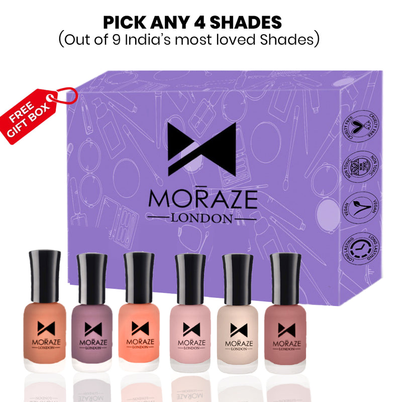BESTSELLER 6 TRENDING NUDE NAIL POLISH KIT High Pigment|Long Wear|Smooth Glide Rs.1,794 Rs.649 64% OFF ADD TO CART