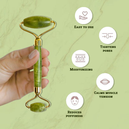 Jade Roller - Face Massager Tool with FREE Gua Sha