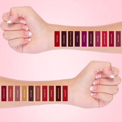 Pack of 6 Long Lasting, Non Flaking Liquid Lipstick