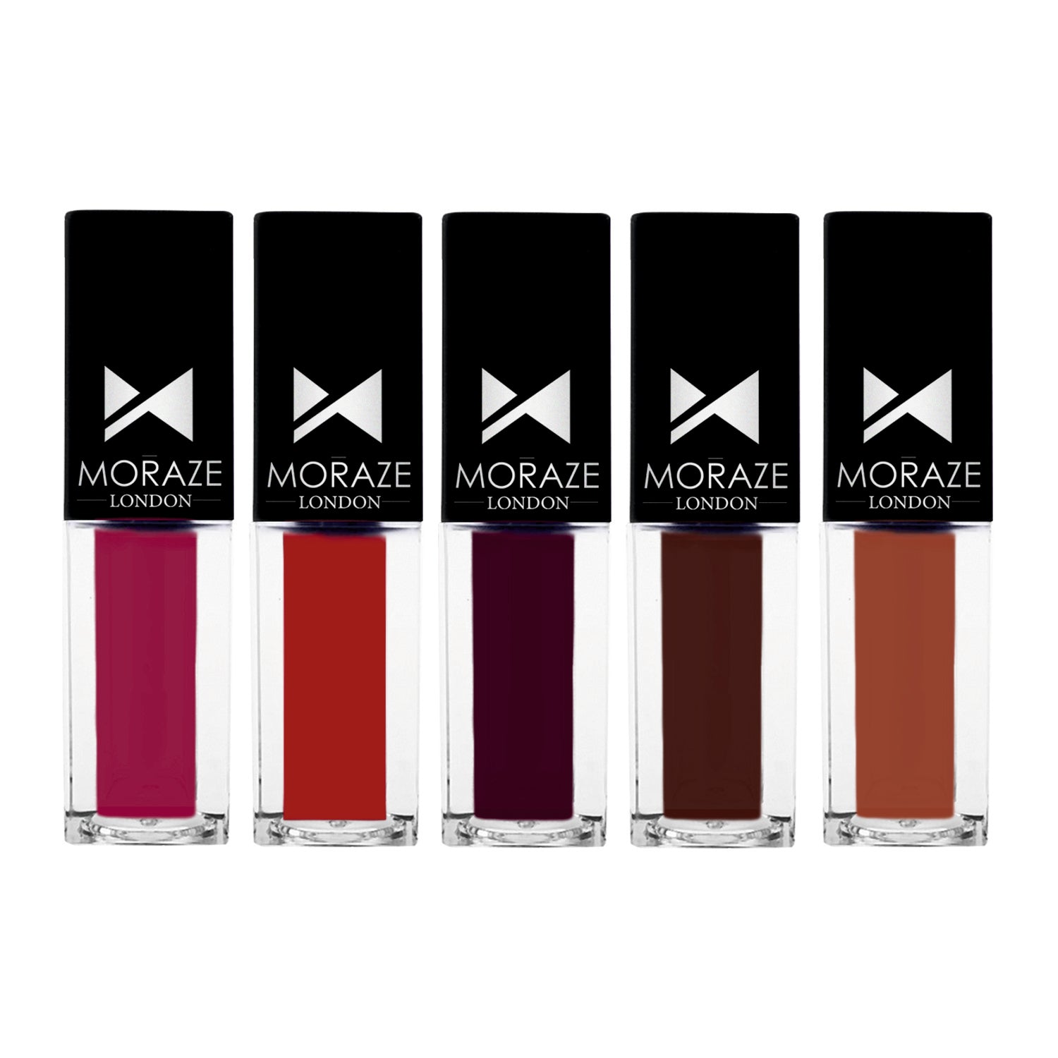 Moraze Pack of 5 Mini Matte Transfer proof Liquid Lipstick - 3ML each