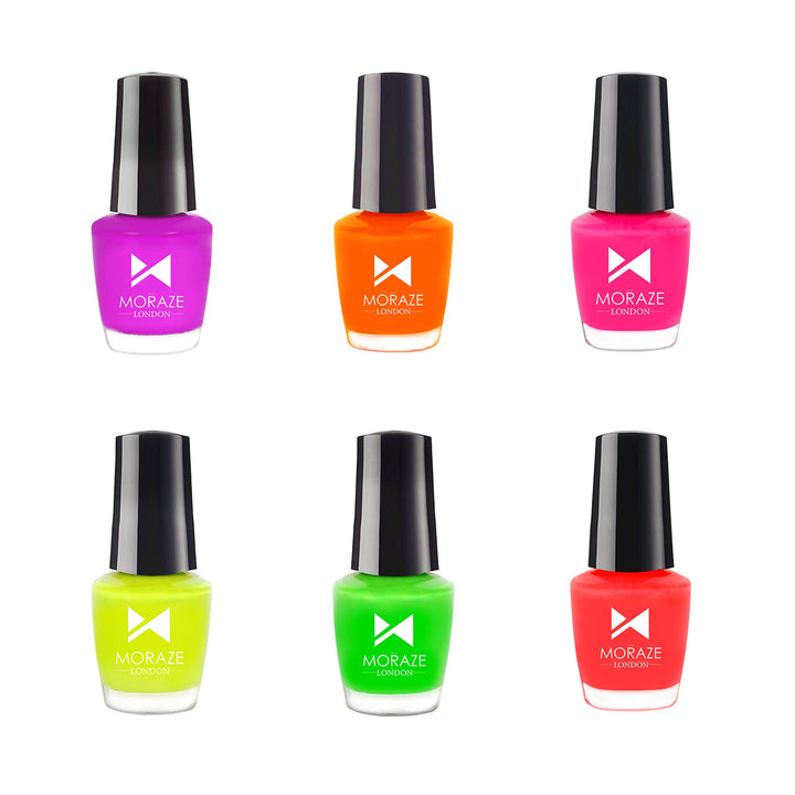 MZ pack of 6 Neon nail Polish