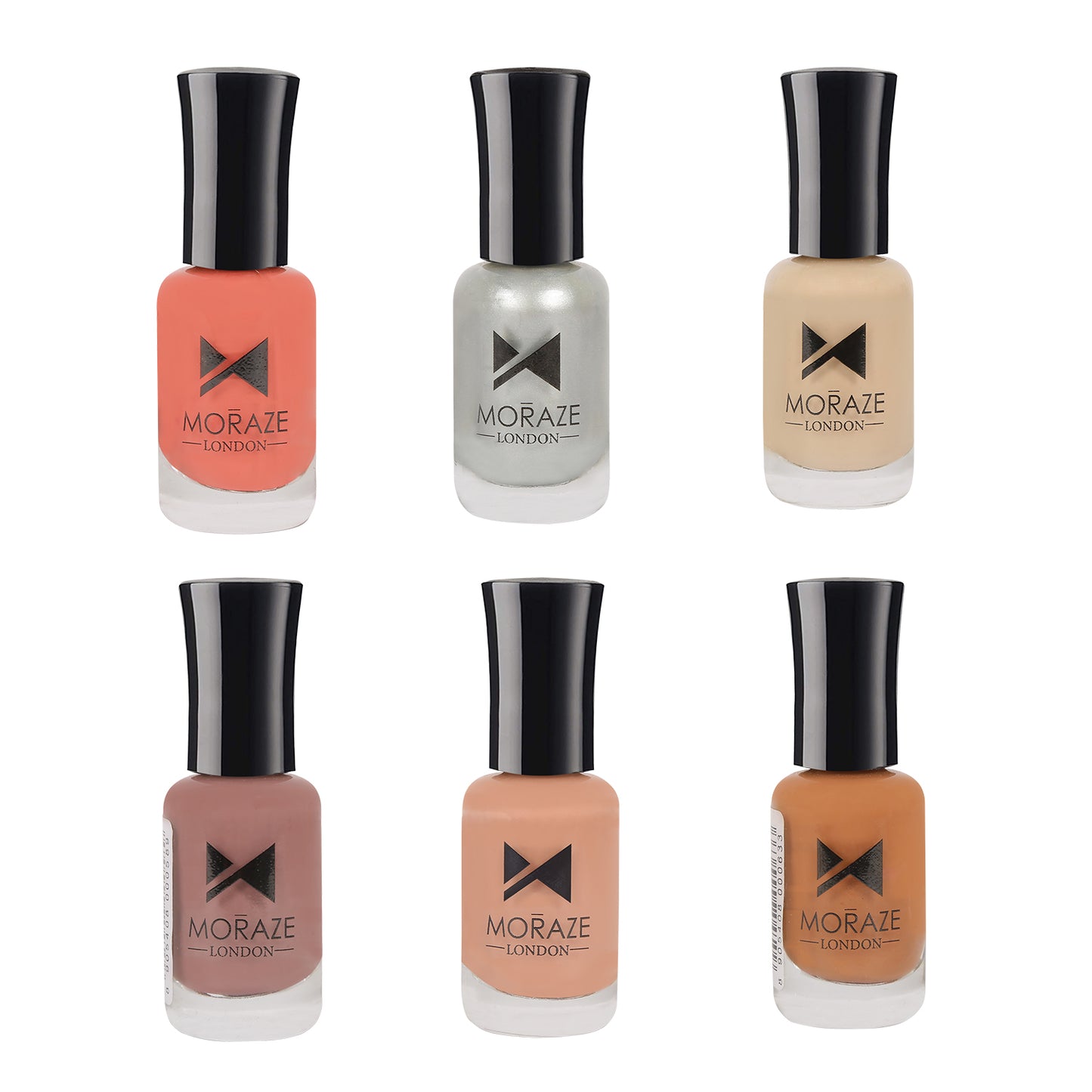 Moraze pack of 6 Nude nail Polish